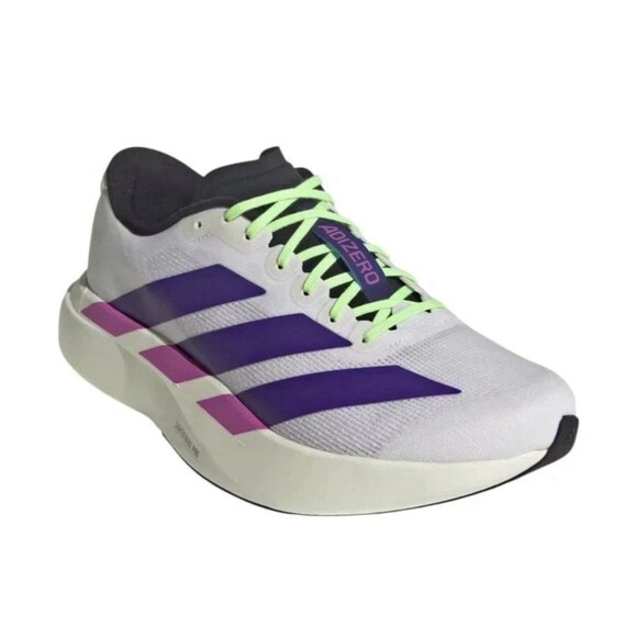 Size 13 Adidas adiZero Evo SL White/Purple Men\'s Running Shoes New Nby